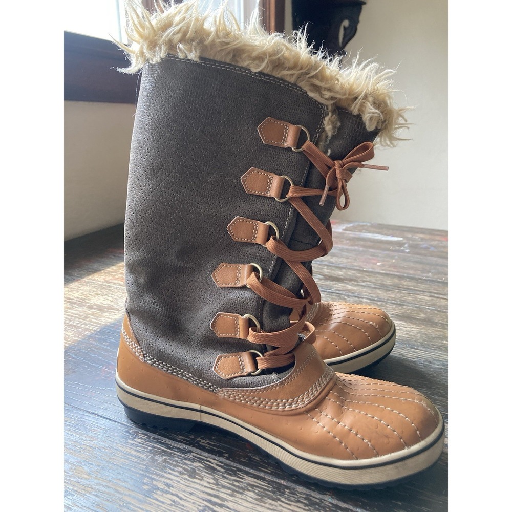 Sorel Womens Size 9 Joan Of Arctic Brown Tall Waterproof Winter Snow Boots